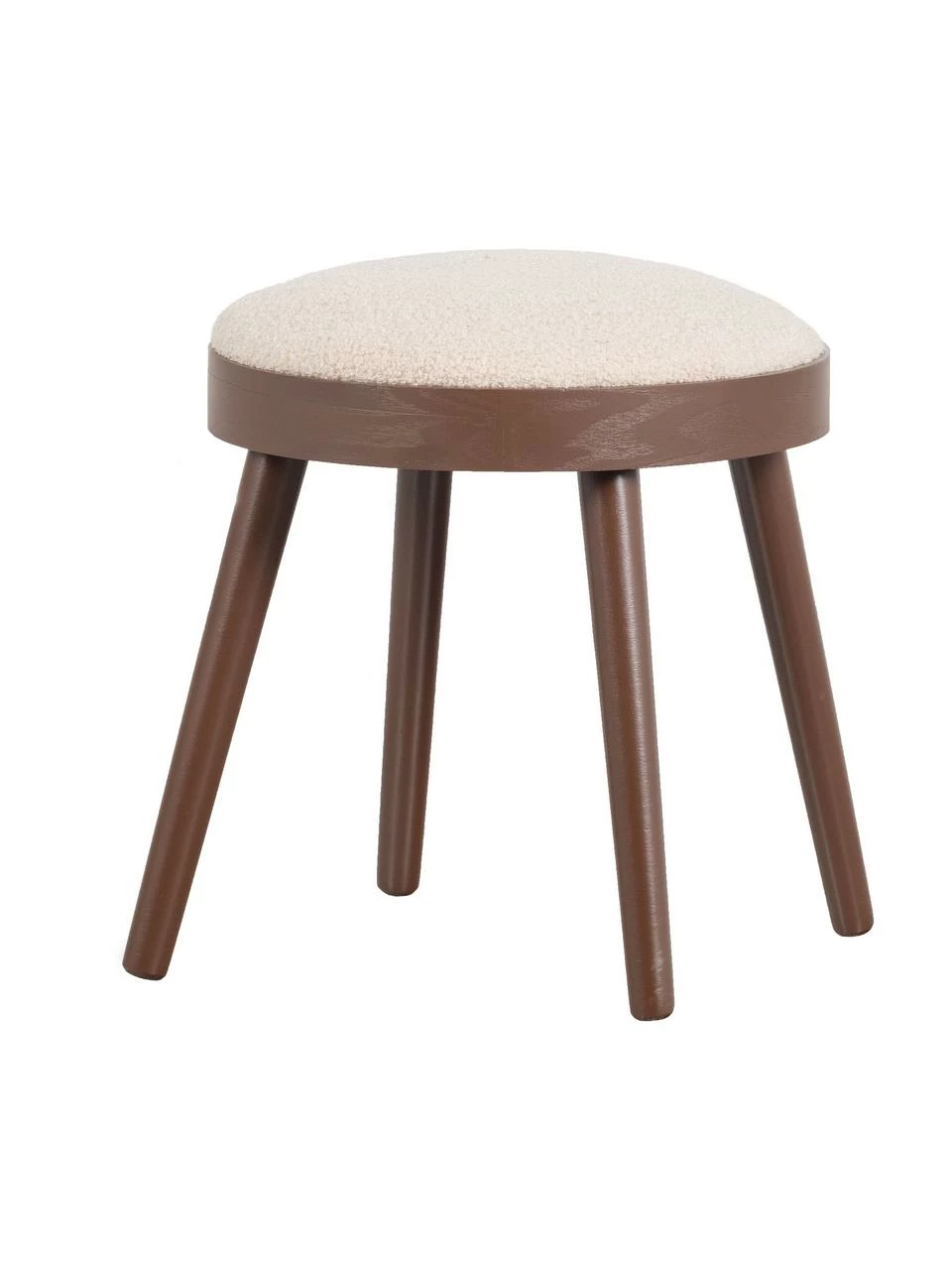 Tabouret/table d'appoint avec coussin en tissu bouclé Laurie, Ø 38 x haut. 38 cm 1 Tabouret/table d'appoint avec coussin en tissu bouclé Laurie, Ø 38 x haut. 38 cm