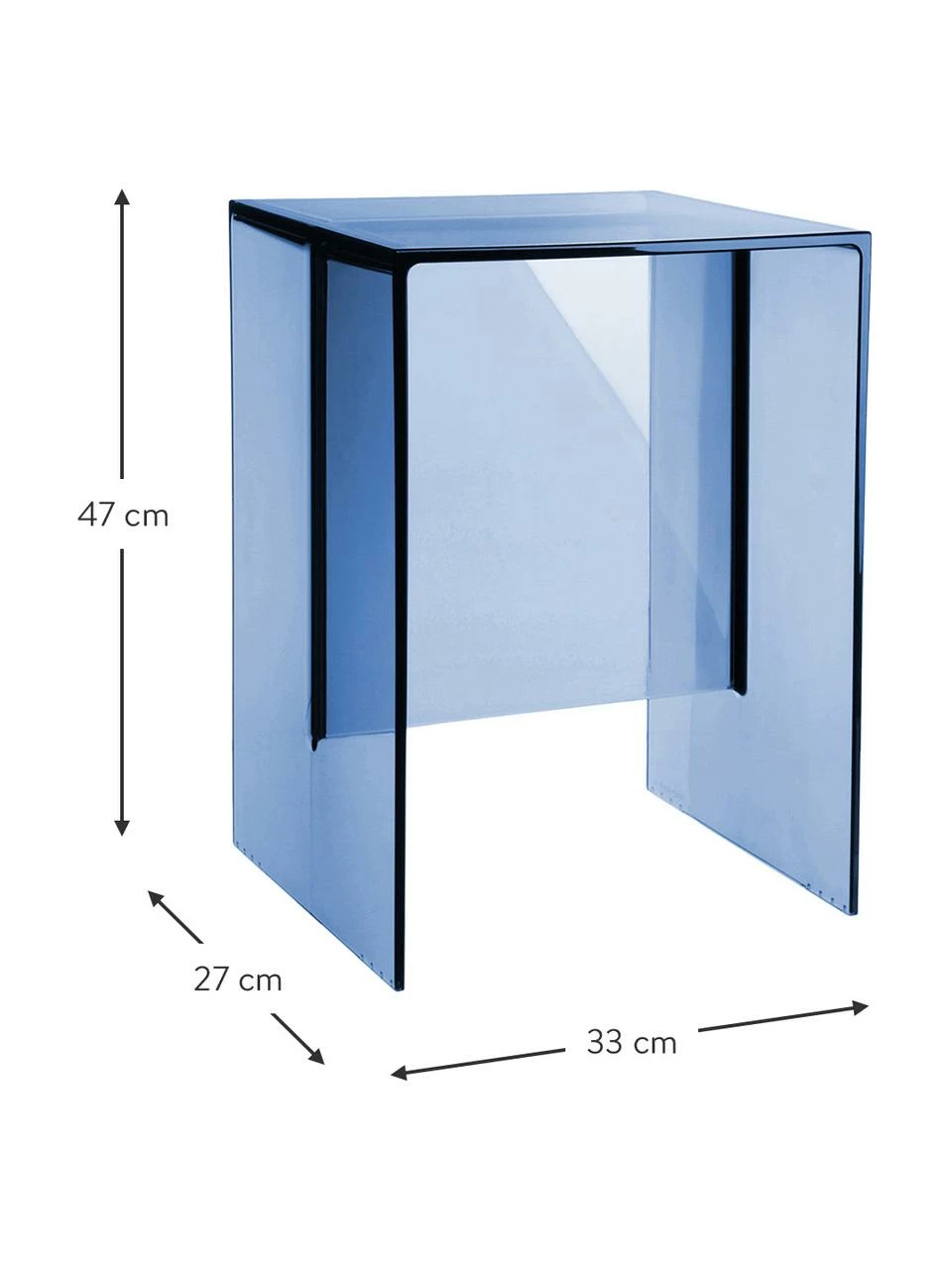 Kartell Tabouret/table d'appoint bleu Max-Beam, larg. 33 x haut. 47 cm 3 Kartell Tabouret/table d'appoint bleu Max-Beam, larg. 33 x haut. 47 cm – Image 3