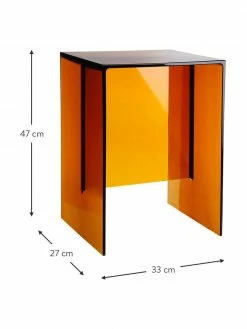 Kartell Tabouret/table d'appoint orange Max-Beam, larg. 33 x haut. 47 cm -furniture Soldes Tabourettable dappoint orange Max Beam 2