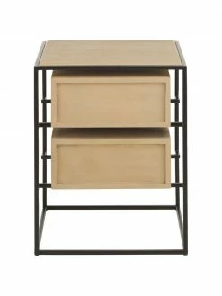 Westwing Collection table de chevet manguier massif Lyle, larg. 45 x haut. 58 cm -furniture Soldes table de chevet manguier massif Lyle 5